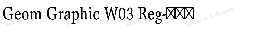 Geom Graphic W03 Reg字体转换